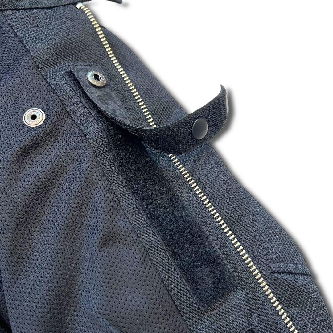 美品 KADOYA メッシュ ライダース ジャケット M ブラック シングル