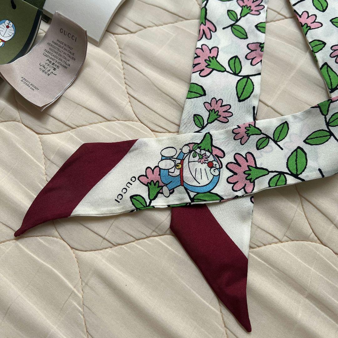 GUCCI✕DORAEMON★グッチドラえもん☆限定シルクスカーフ☆ネックボウ