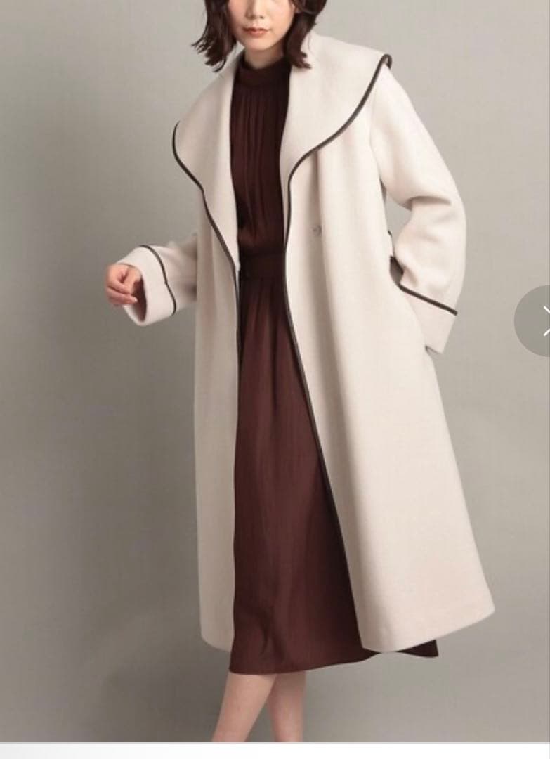 クードシャンス パイピングデザインウールコート　INDIVI untitled