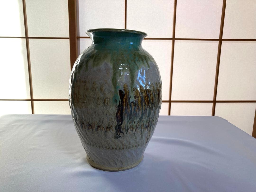 【まとめ売り4点】美品　花瓶/壺　 砥部焼　益子焼　茶道　他