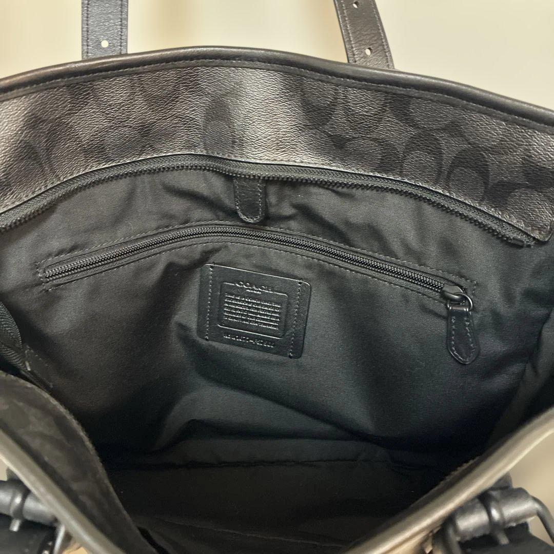 COACH ブラック レザートートバッグ　　ビジネスバッグ