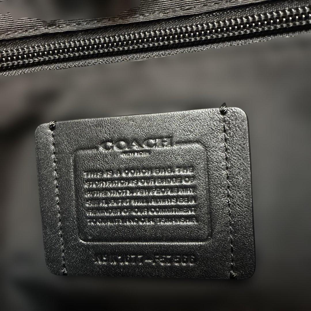 COACH ブラック レザートートバッグ　　ビジネスバッグ