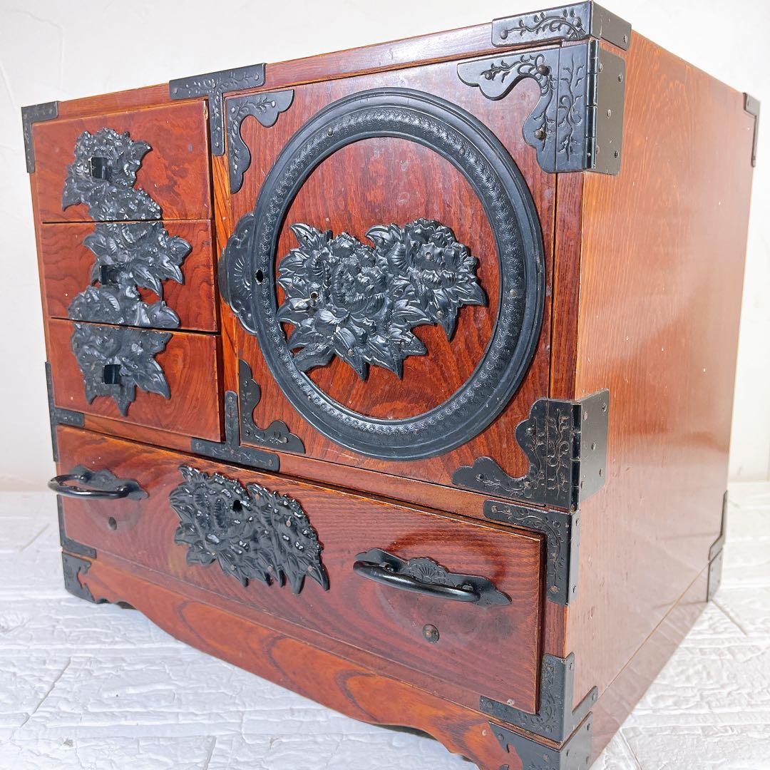 【高級品✨️】門間箪笥店 仙台箪笥 木地呂塗り 訳あり