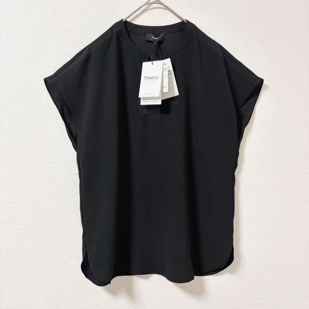 新品 Theory シャツ ブラウス ブラック スキッパー トップス