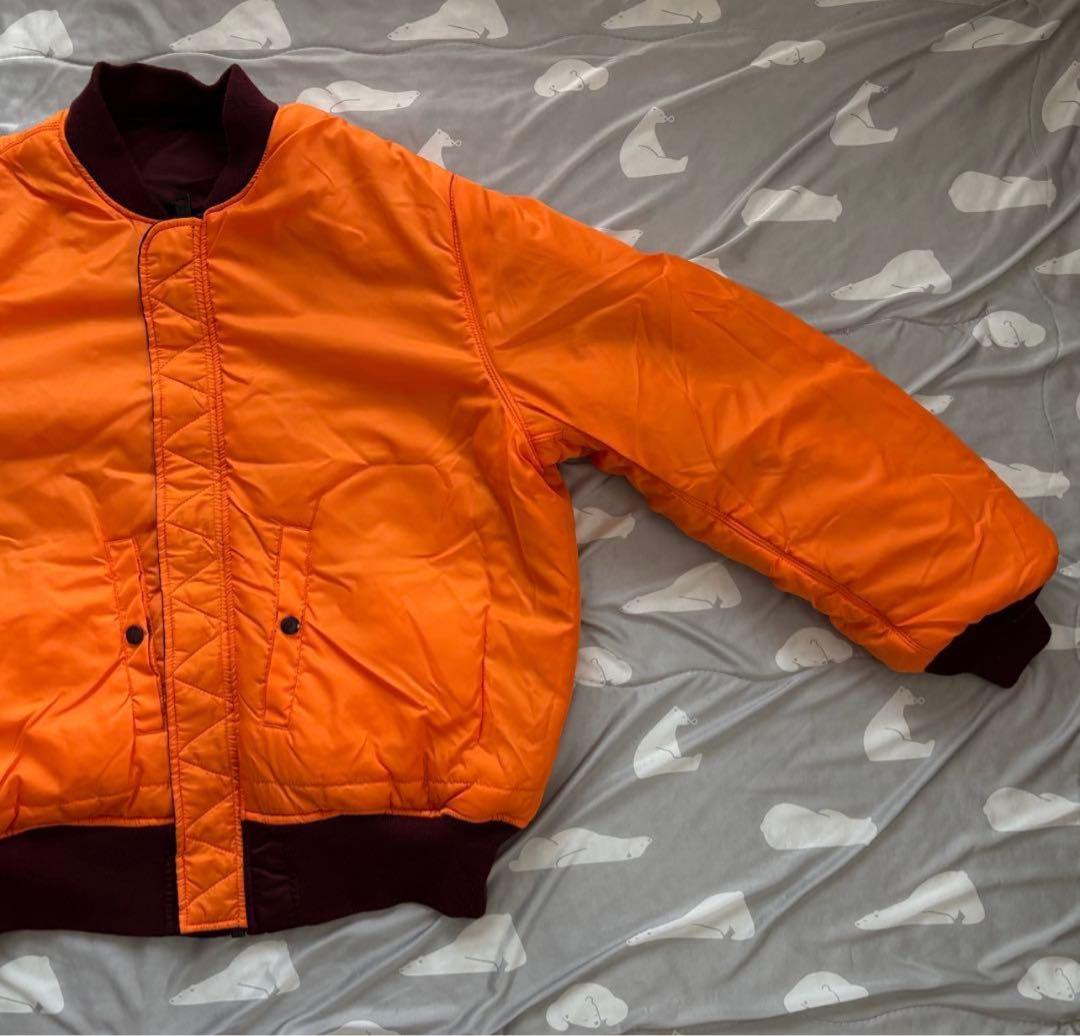 美品 希少ボルドー 希少3L ALPHA INDUSTRIES MA-1 レッド