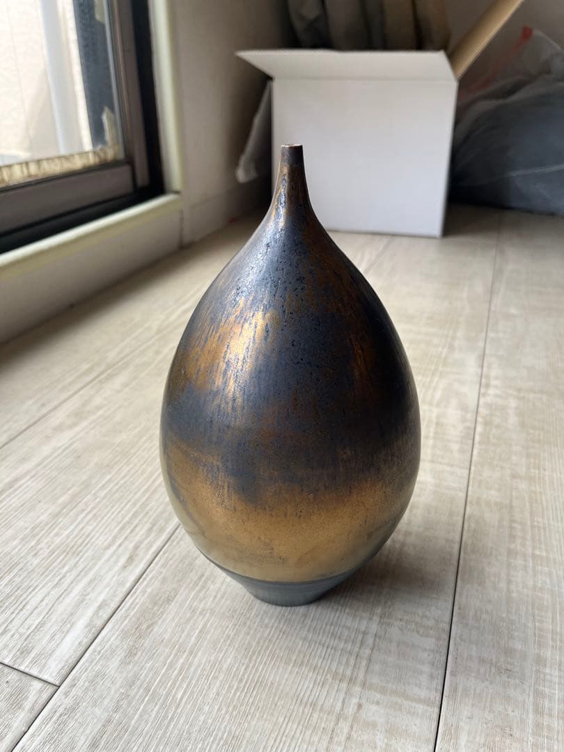 希少 和田山真央 作家 陶芸 Lサイズ 花瓶 一輪挿し
