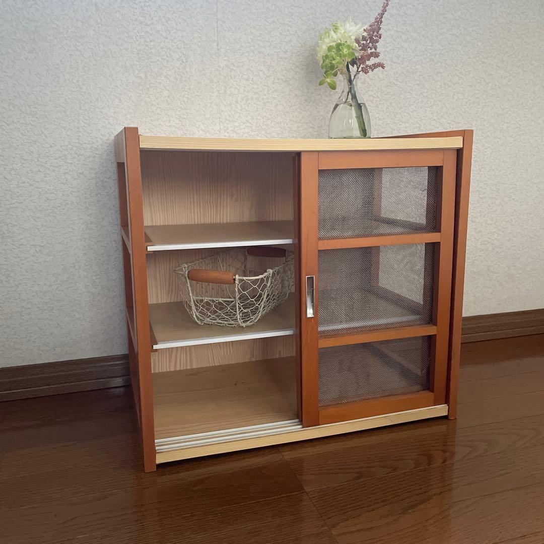 アンティーク●引き戸の水屋箪笥●食器棚　ディスプレイ　昭和レトロ