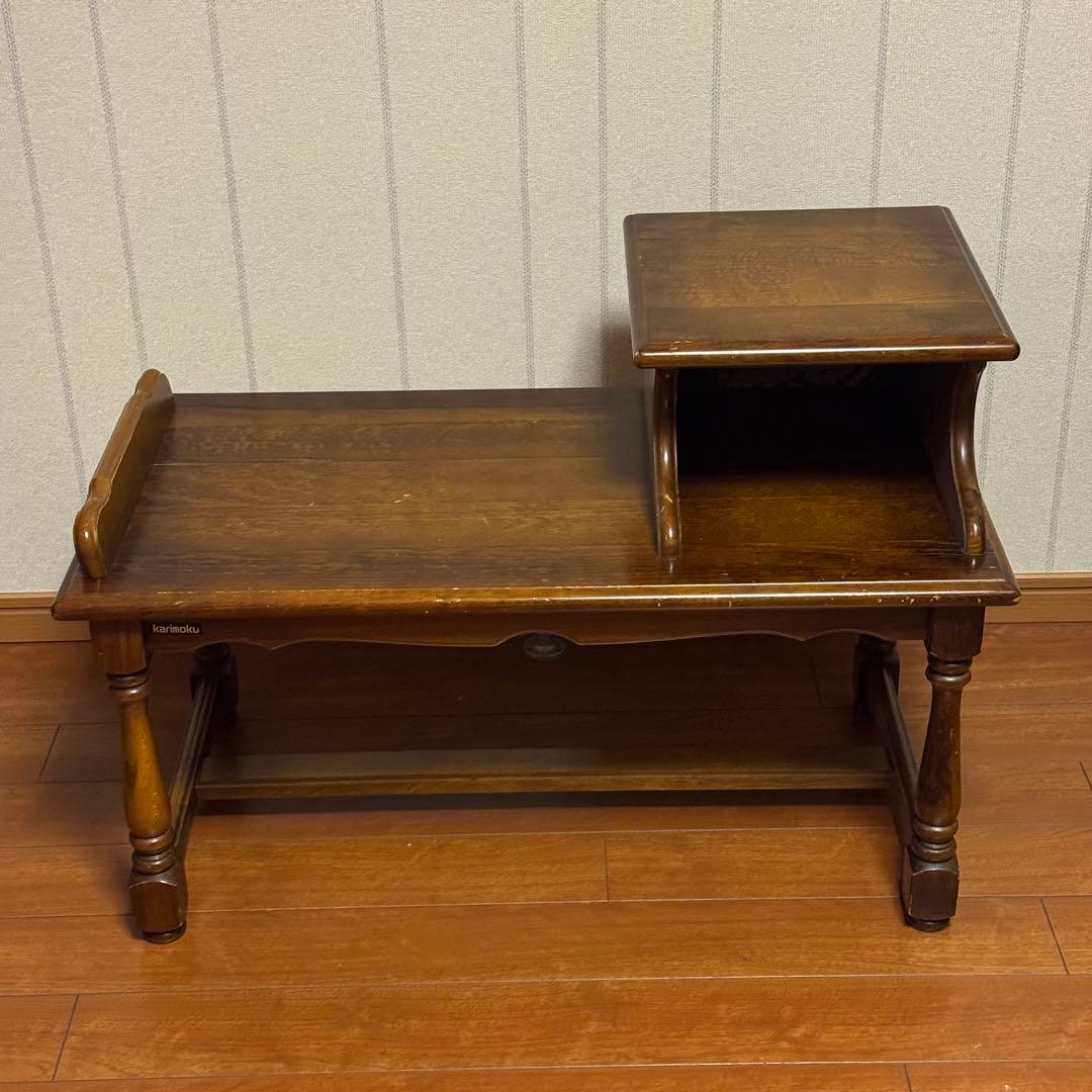 カリモク　テレフォンベンチ　グランドコロニアル　ヨークタウン　レトロ　家具