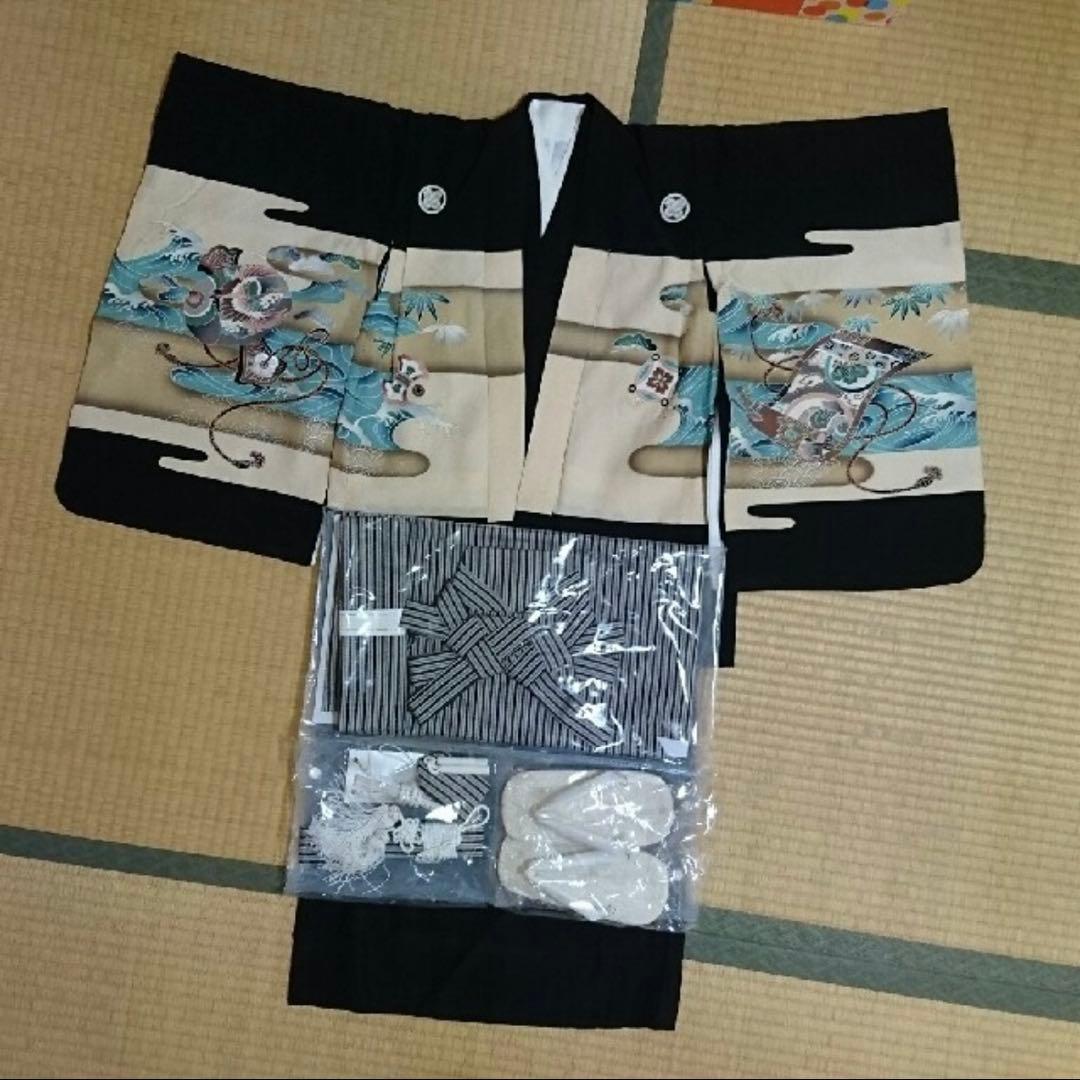 七五三　5歳　男の子　セット　正絹　違い鷹の羽