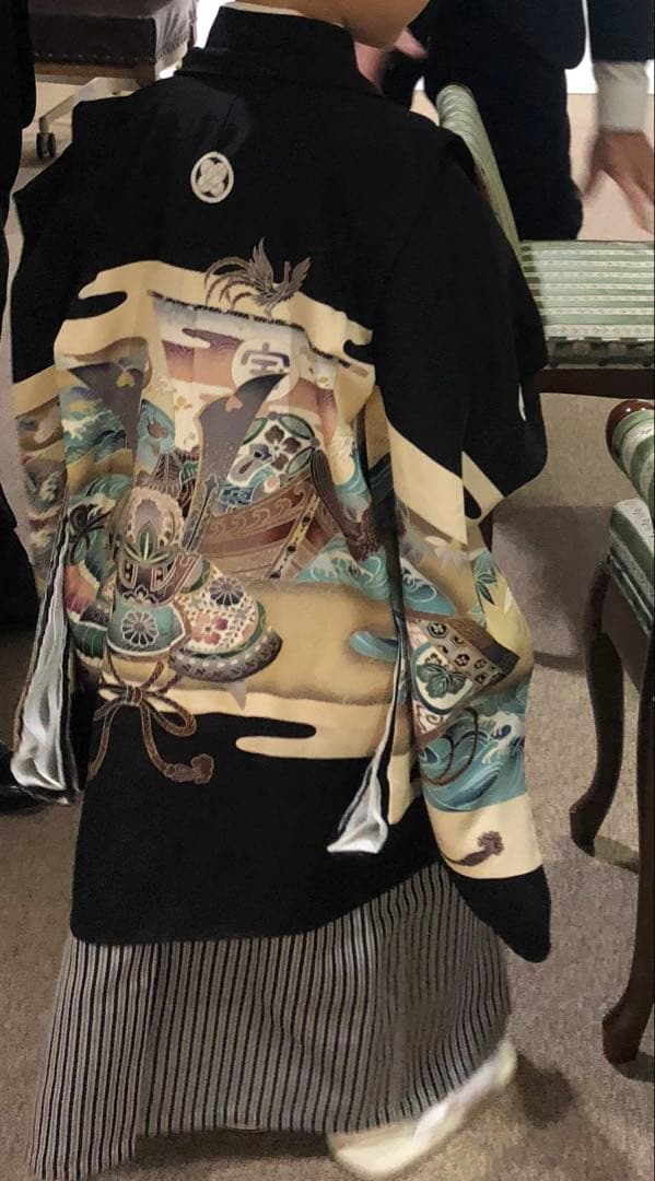 七五三　5歳　男の子　セット　正絹　違い鷹の羽