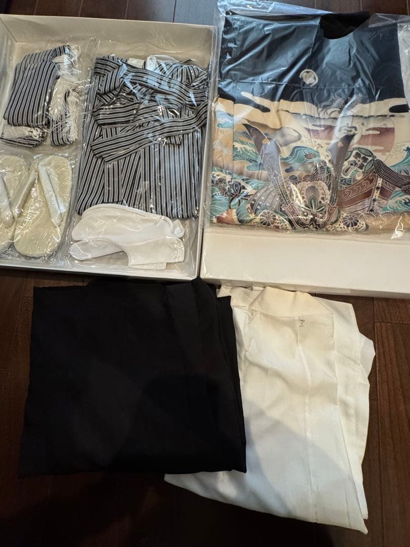 七五三　5歳　男の子　セット　正絹　違い鷹の羽