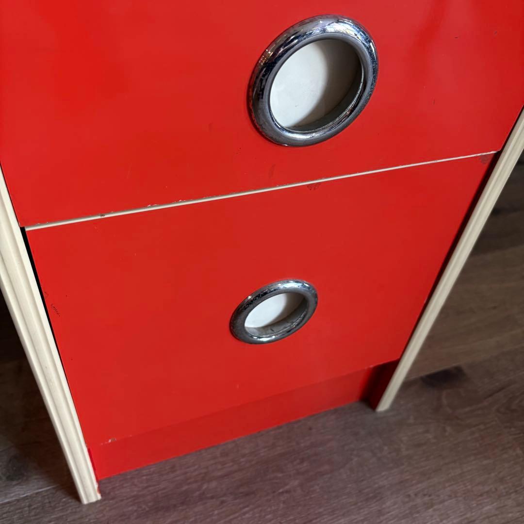 昭和レトロ レトロポップ 5段チェスト オレンジ　レトロタンス　ヴィンテージ