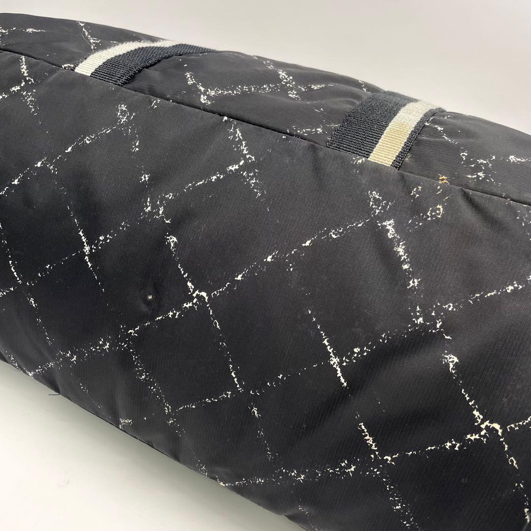 シャネル 旧トラベルライン ボストンバッグ トラベル 大容量 ナイロン ブラック