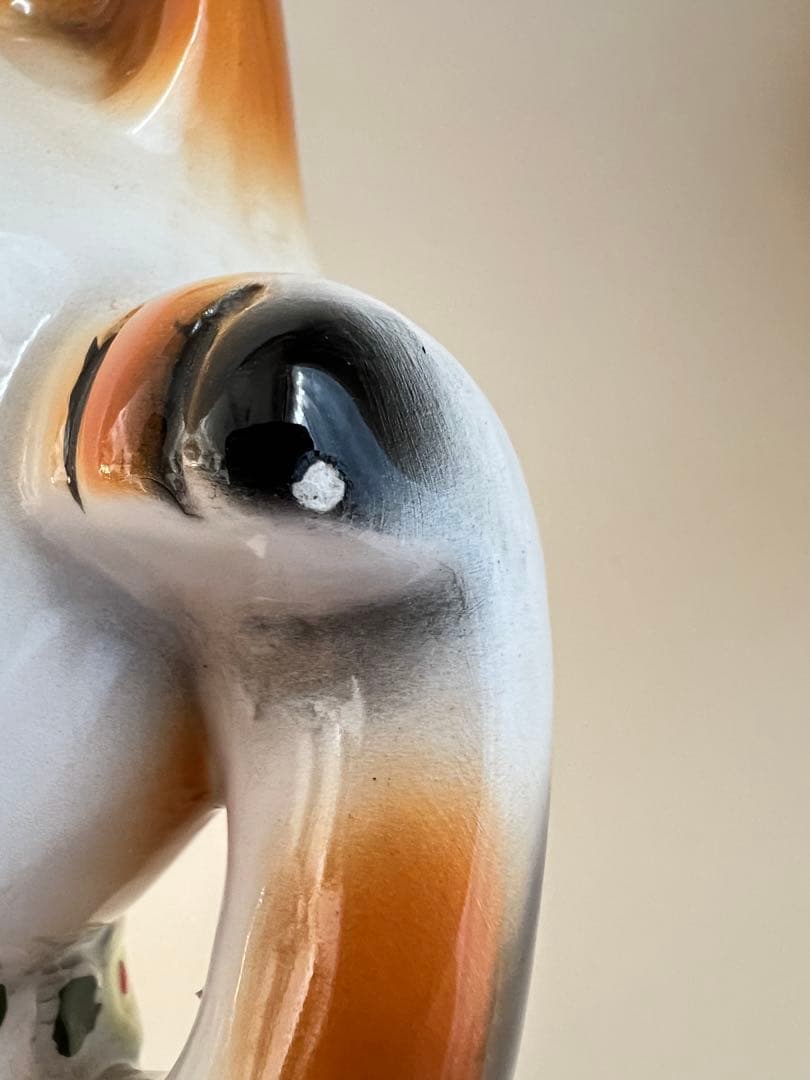 昭和レトロ　瀬戸ファンシー 招き猫　かわいい　陶器　貯金箱　約20cm