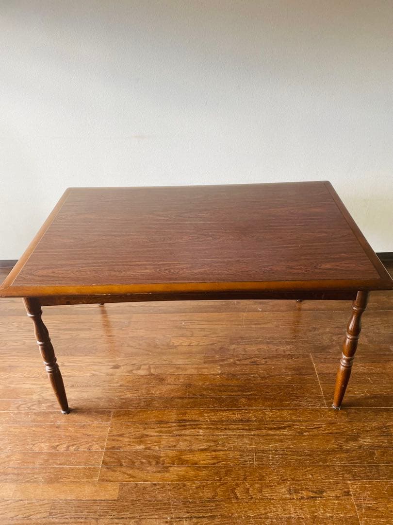 飛騨家具　キツツキ　アンティーク　木製ダイニングテーブル ブラウン 長方形