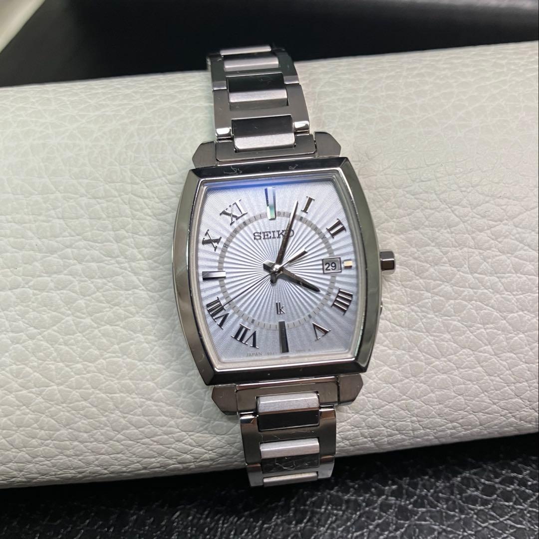 ◆美品◆ルキア チタン ソーラー 電波 セイコー レディース 腕時計 1B32