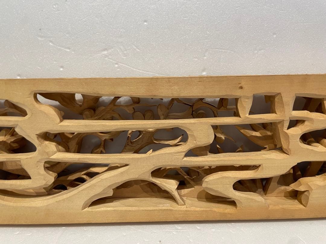 欄間　桜　菊　飾り　置物　住まい　美術品　アンティーク　コレクション