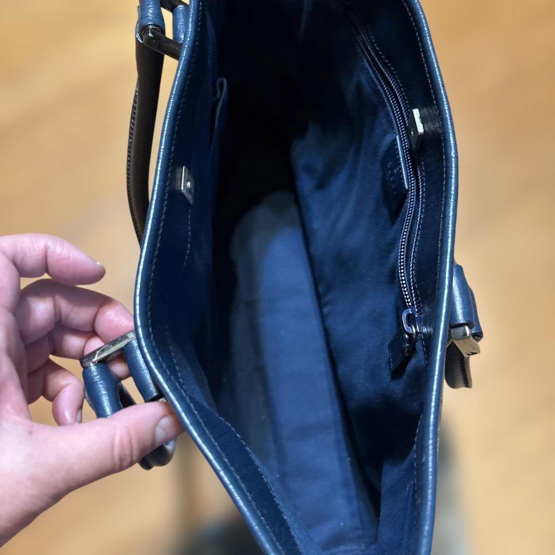 グッチGUCCIトートバッグ ベージュ/ネイビー 中型