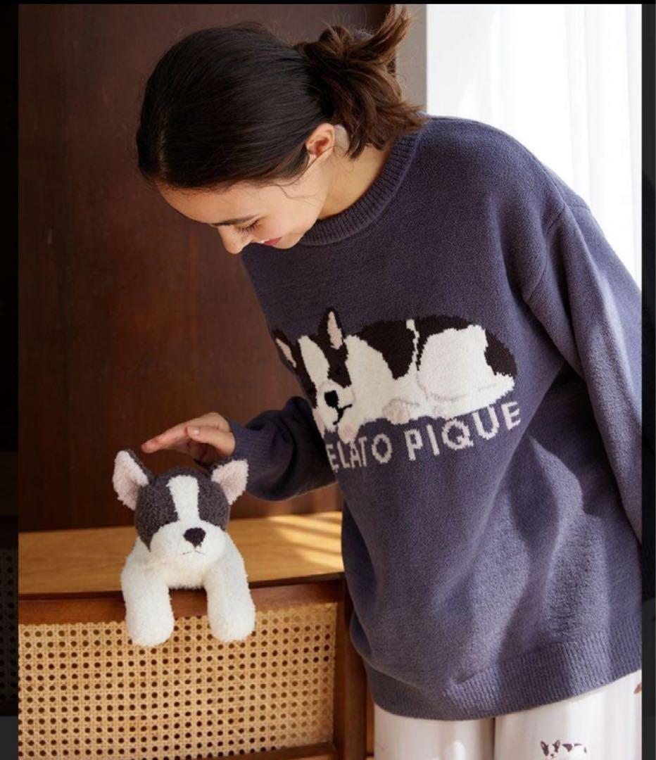 ホッティ　 新品　ジェラピケ　フレンチブルドッグ　ルームウェア　ネイビー
