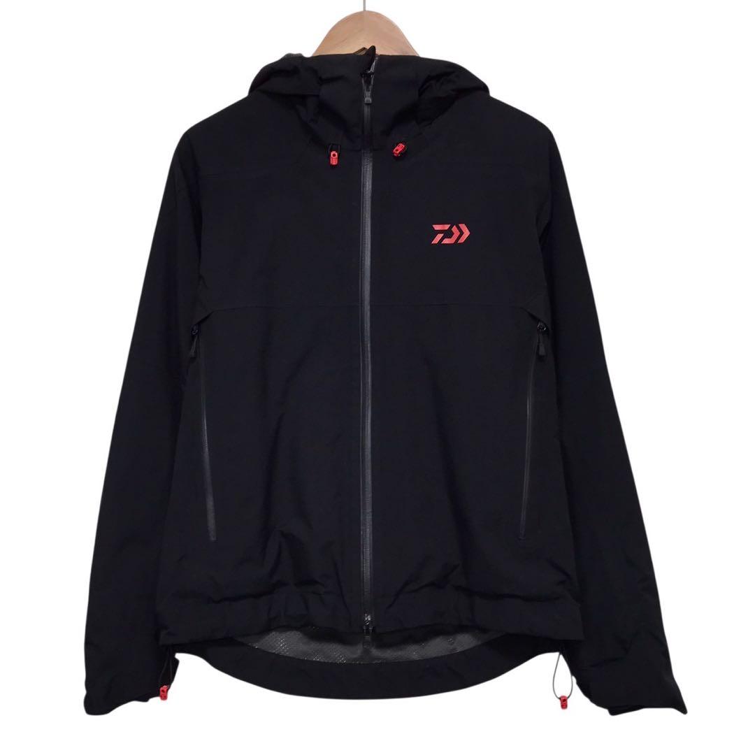 DAIWA ダイワ　ゴアテックスレインスーツ　ナイロンジャケット　ロゴ　ブラック