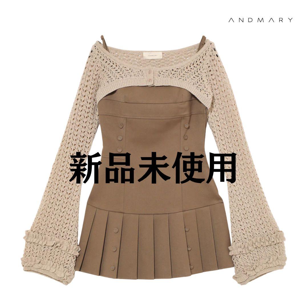 andmary Grenda pleats set mini dress 未使用