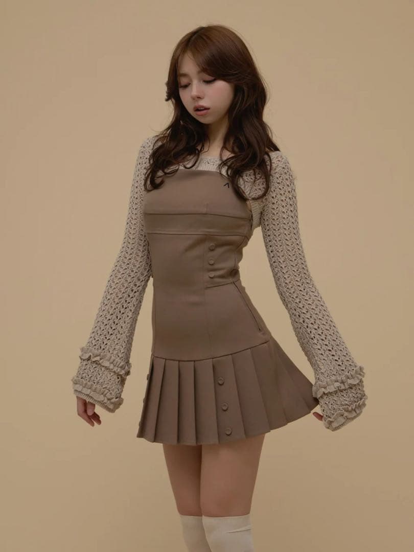 andmary Grenda pleats set mini dress 未使用