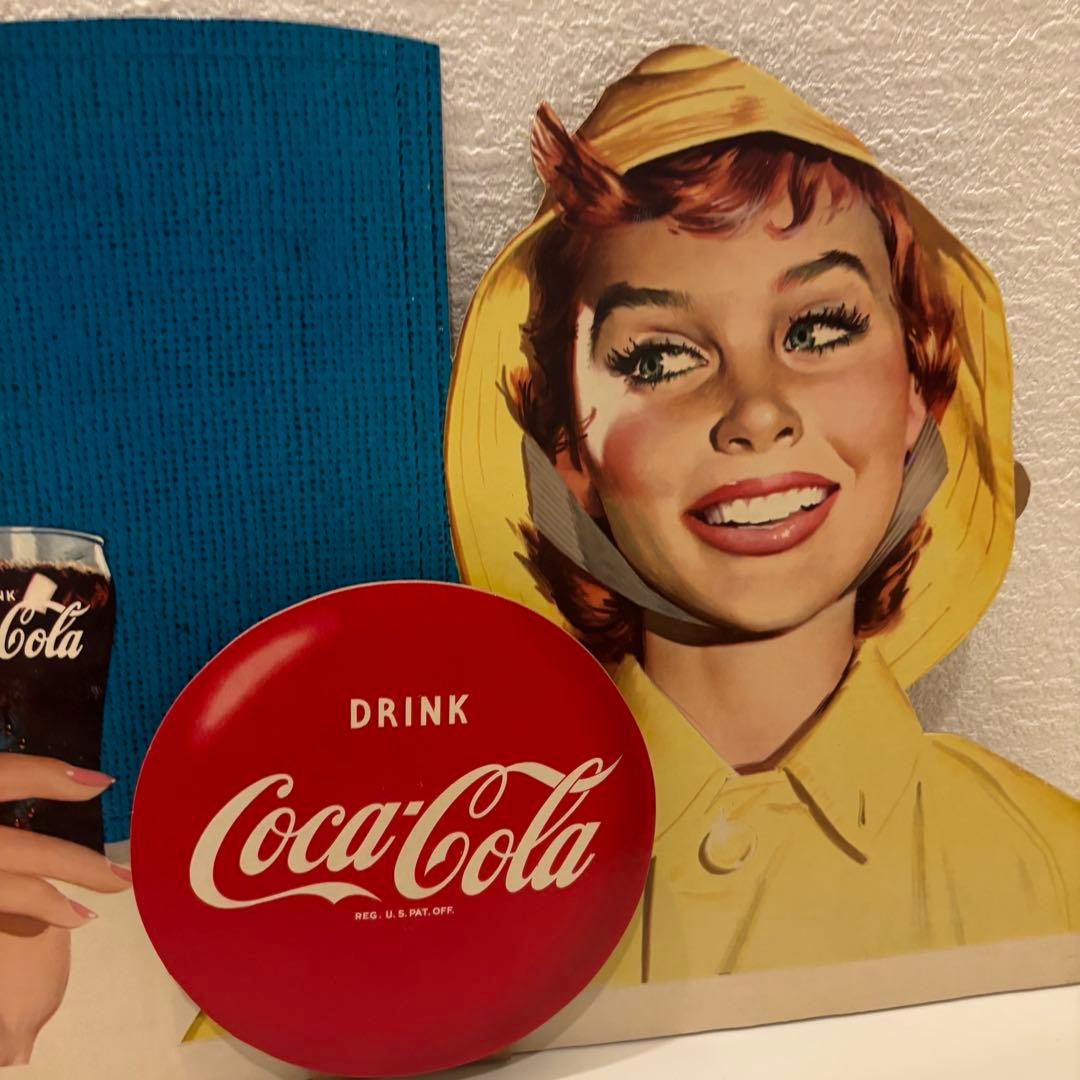 【コカコーラ CocaCola】ヴィンテージ紙看板２枚セット