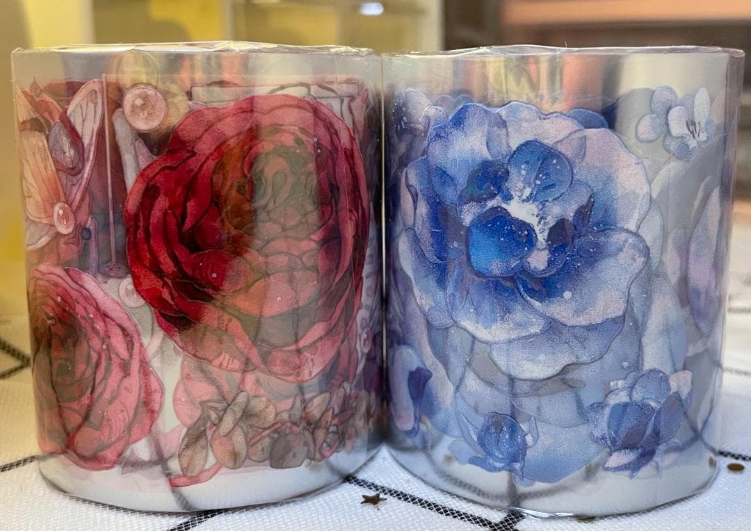 【2巻セット】Reborn 海外マステ バラ Rose 背景 PET 背景