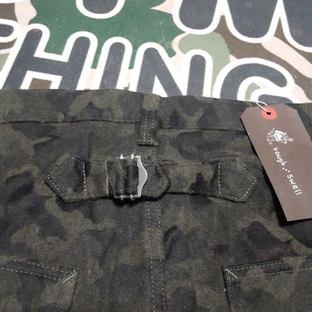 新品未使用 rough&swell ラフアンドスウェル　カモ柄迷彩　ウールパンツ