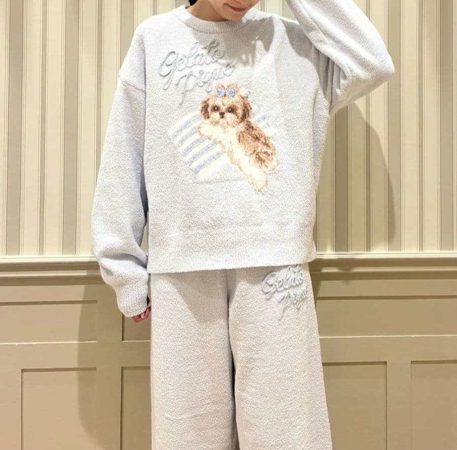正規品♡新品♡ジェラートピケ♡シーズージャガードプルオーバー＆ロングパンツ 完売