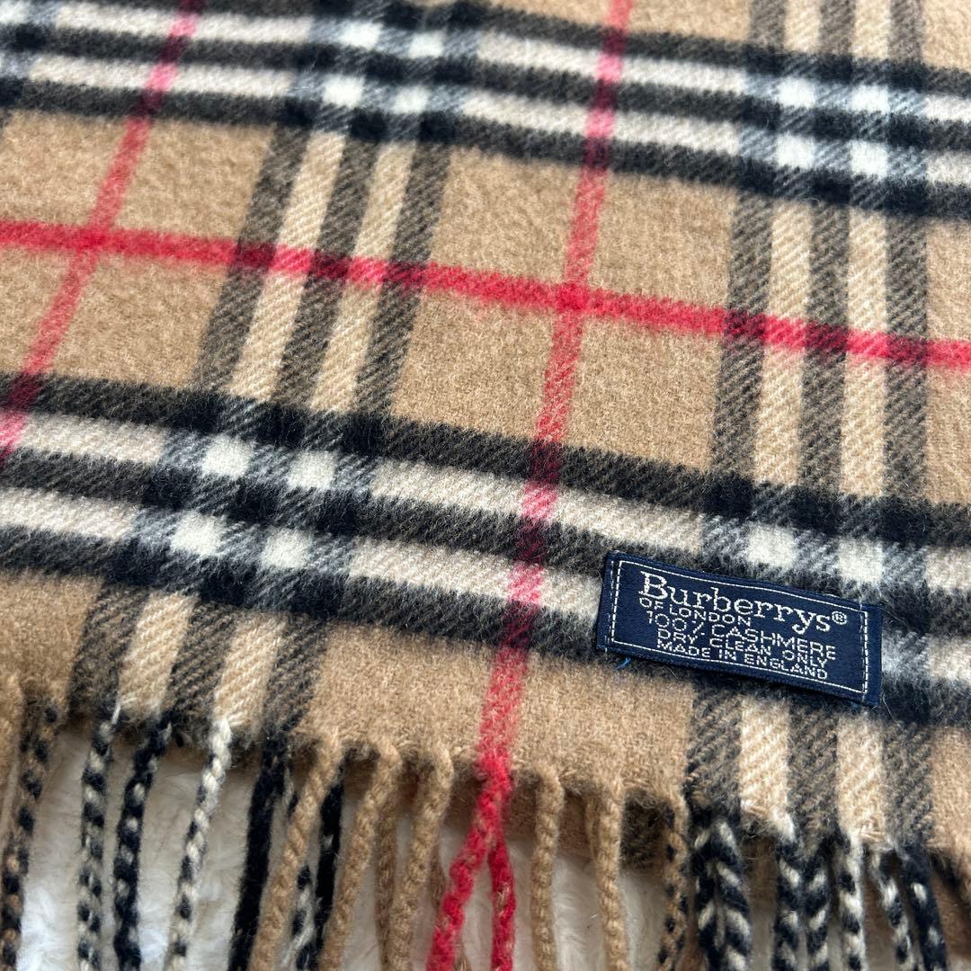 Burberry チェック柄カシミヤマフラー