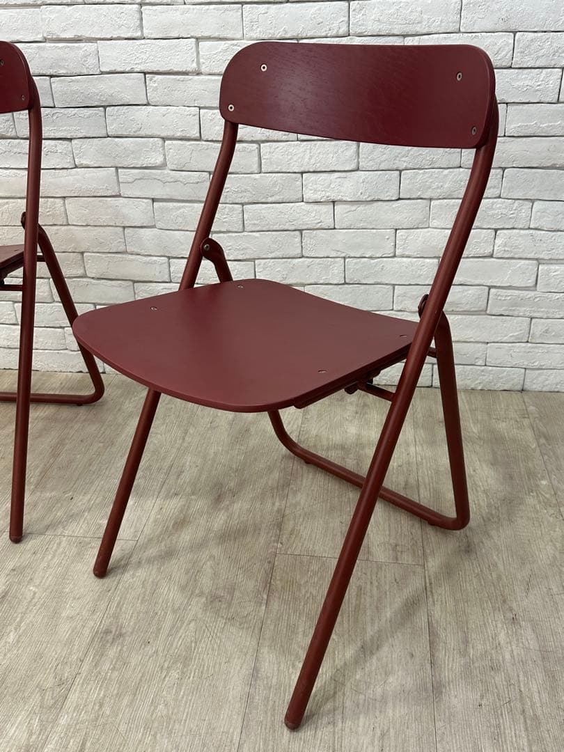 ⭐️全国送料無料】無印良品　MUJI パイプ　椅子　折りたたみ　チェア　2脚セット