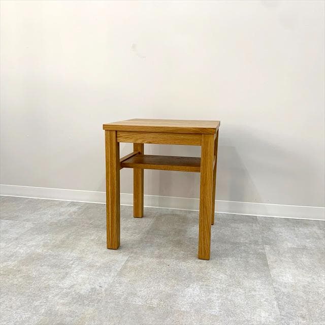 無印良品無垢材サイドテーブルベンチ