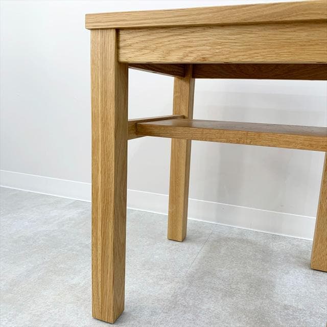 無印良品無垢材サイドテーブルベンチ