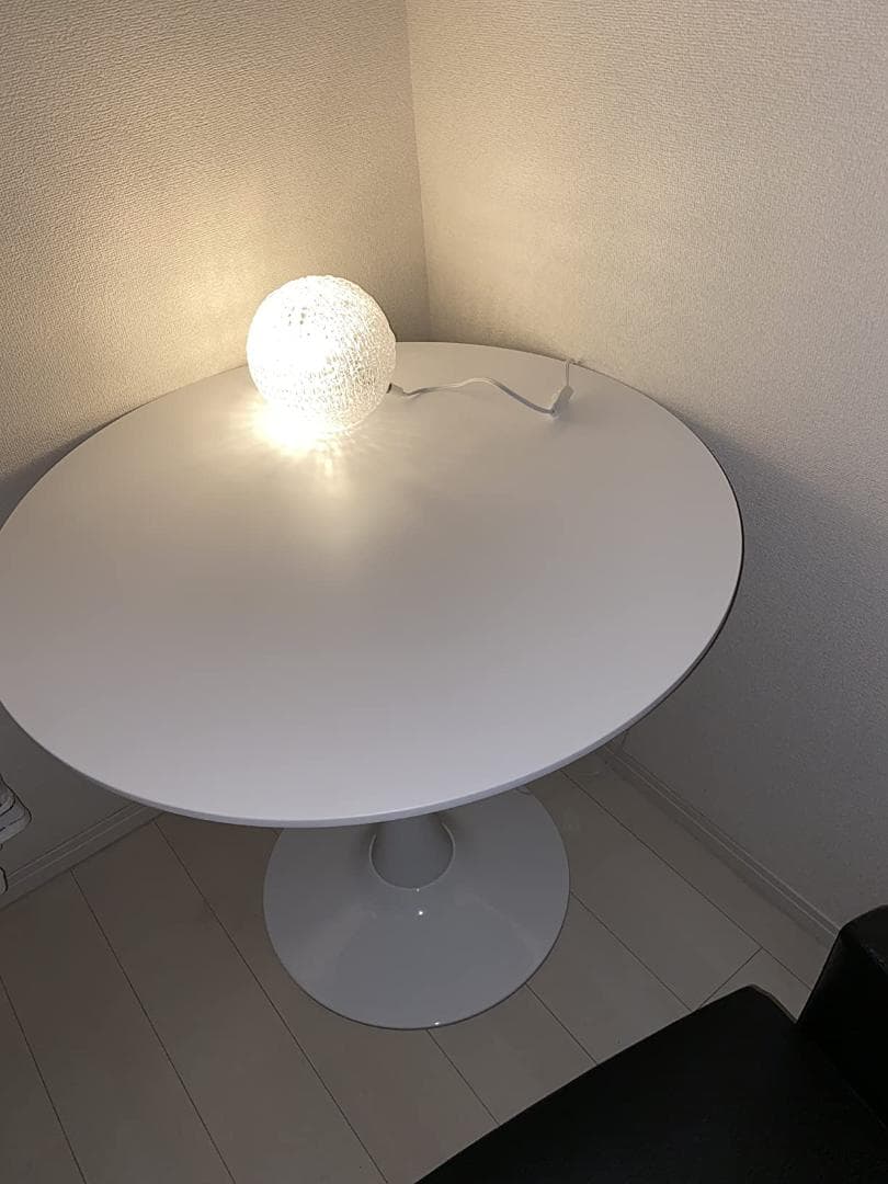 耐荷重100kg ホワイト 北欧スタイル MDF丸テーブル 直径80cm