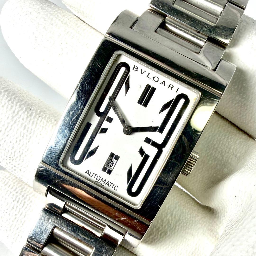 【美品/稼働品】ブルガリ レッタンゴロ 自動巻き デイト 腕時計 RT45S