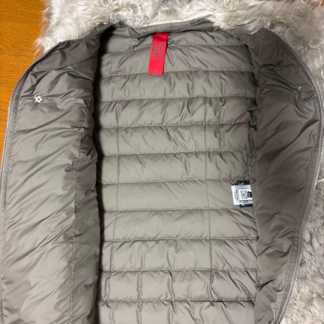 AFG1972　イタリア製　ダウンジャケット　ロング　リアルファー　大きいサイズ