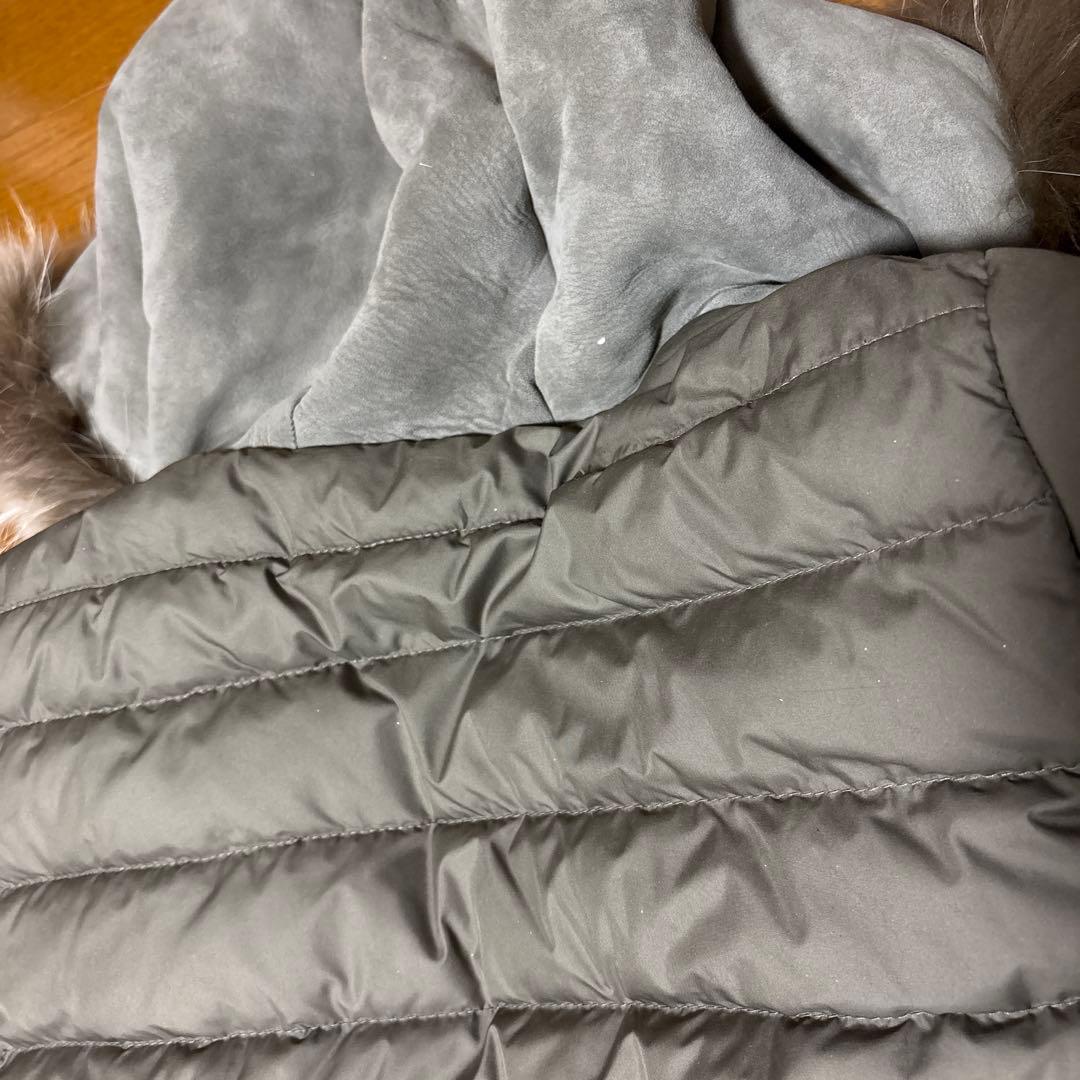 AFG1972　イタリア製　ダウンジャケット　ロング　リアルファー　大きいサイズ