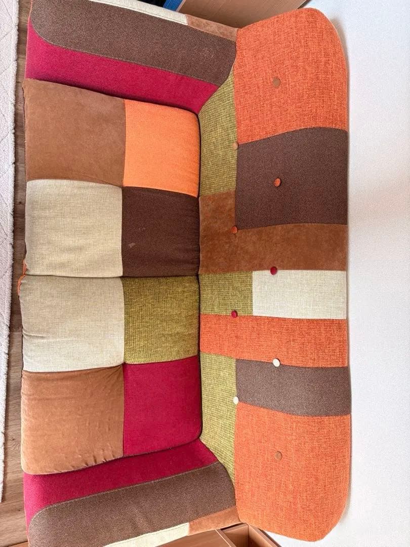 不二貿易 パッチワークソファ 2人掛け