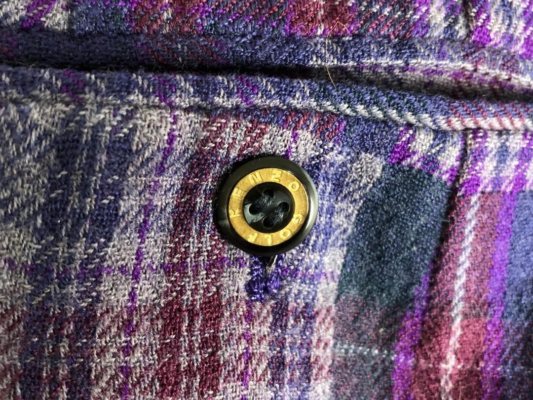 KENZO GOLF パッチワーク風 チェック パンツ 0-64-832