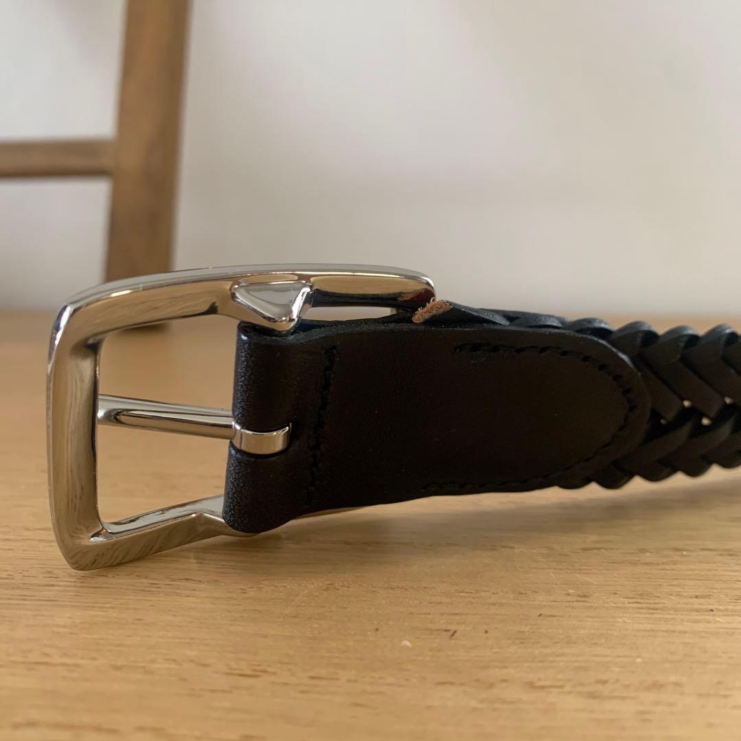 ポールスミス マルチカラー リバーシブル 編み込み レザー メッシュベルト