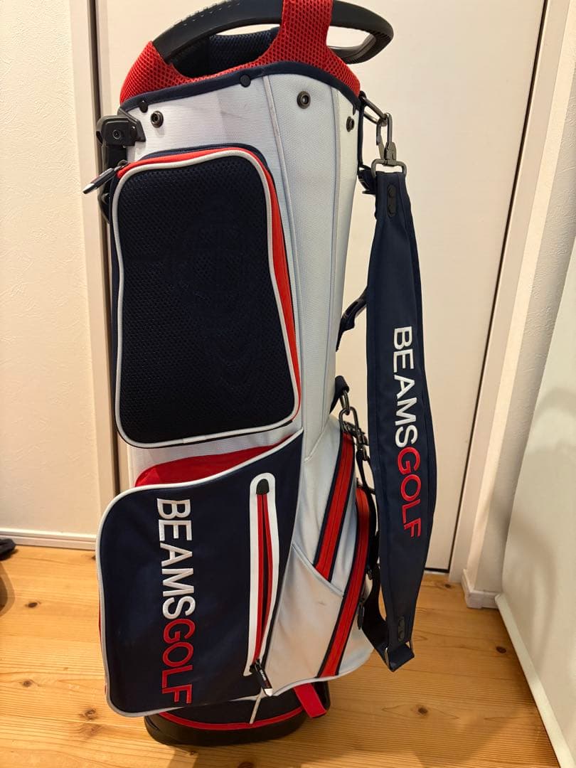 BEAMS GOLF キャディバッグ トリコロール