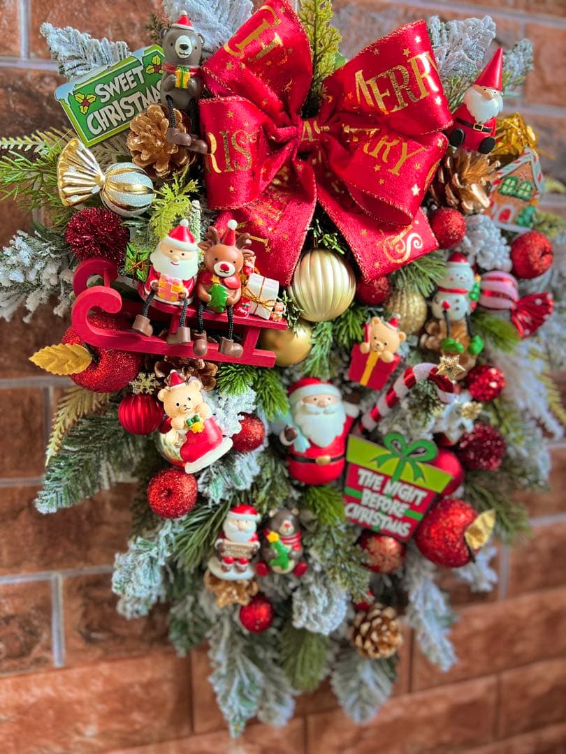 専用 特大 クリスマスリース ハンドメイド 3点 おまとめ