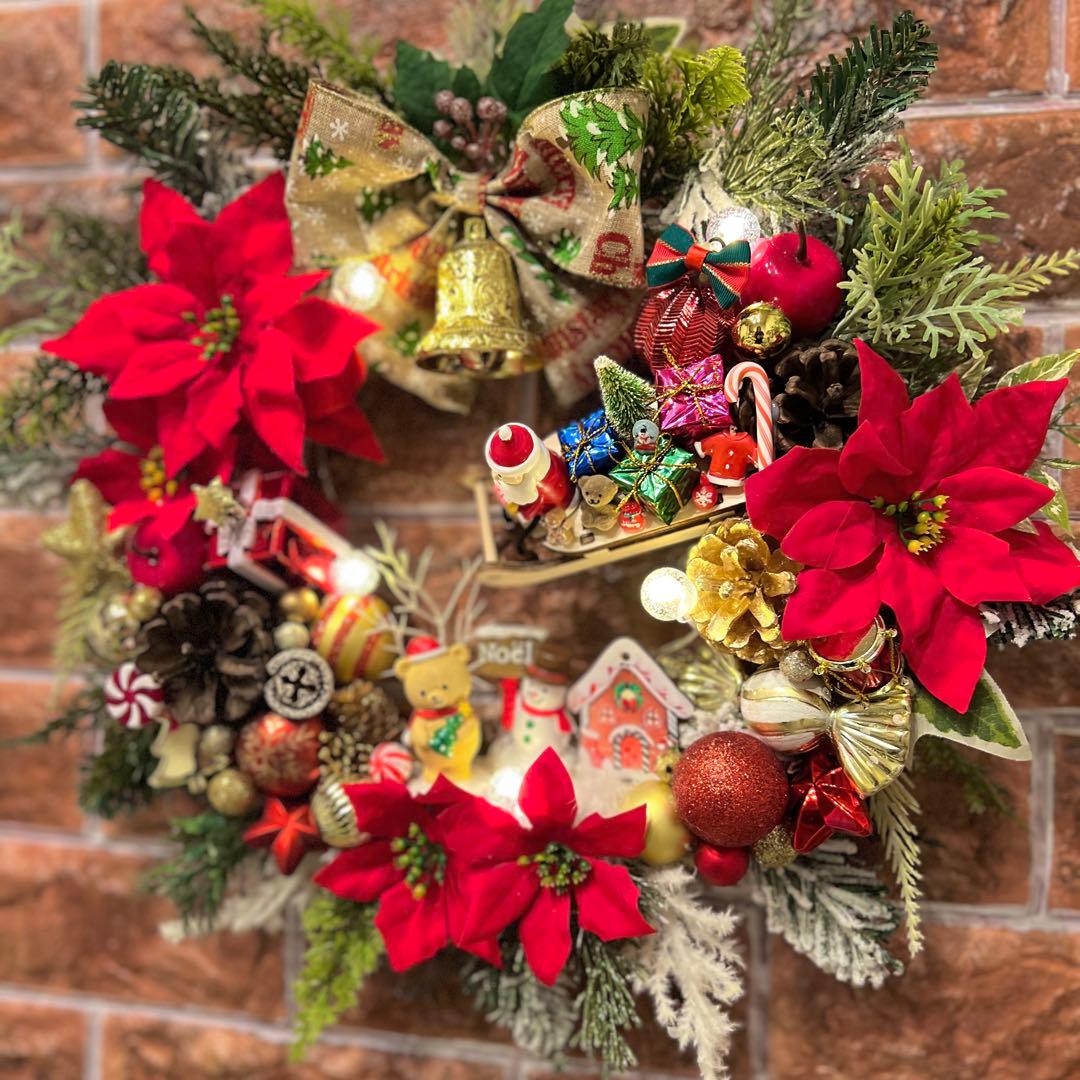 専用 特大 クリスマスリース ハンドメイド 3点 おまとめ