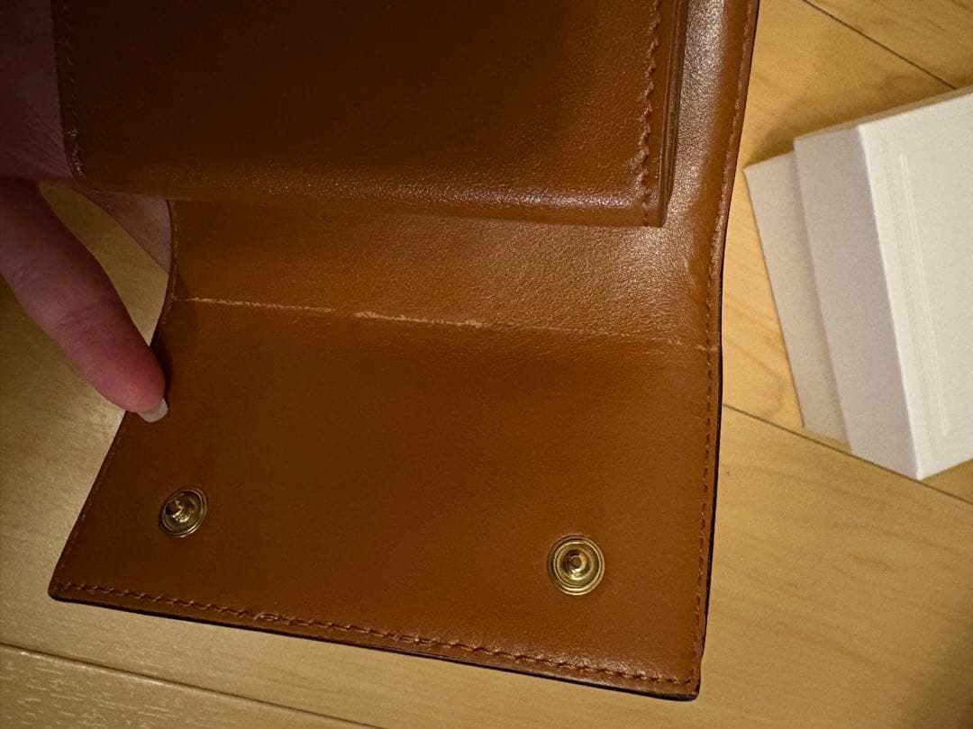 値下げ　CELINE 三つ折り財布 ダークブラウン
