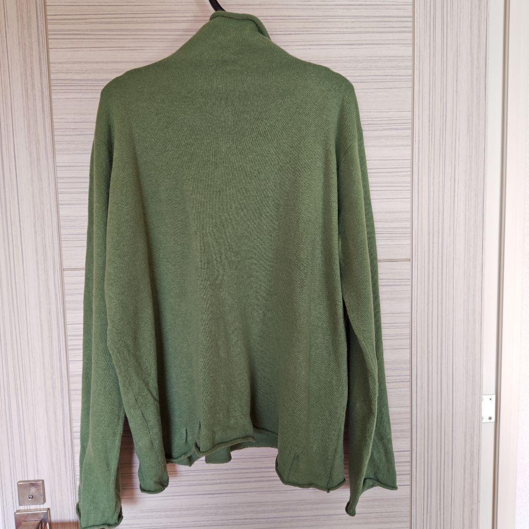 ヨーガンレール　グリーン　プルオーバーニット　ゆったり　アンゴラ混　ババグーリ