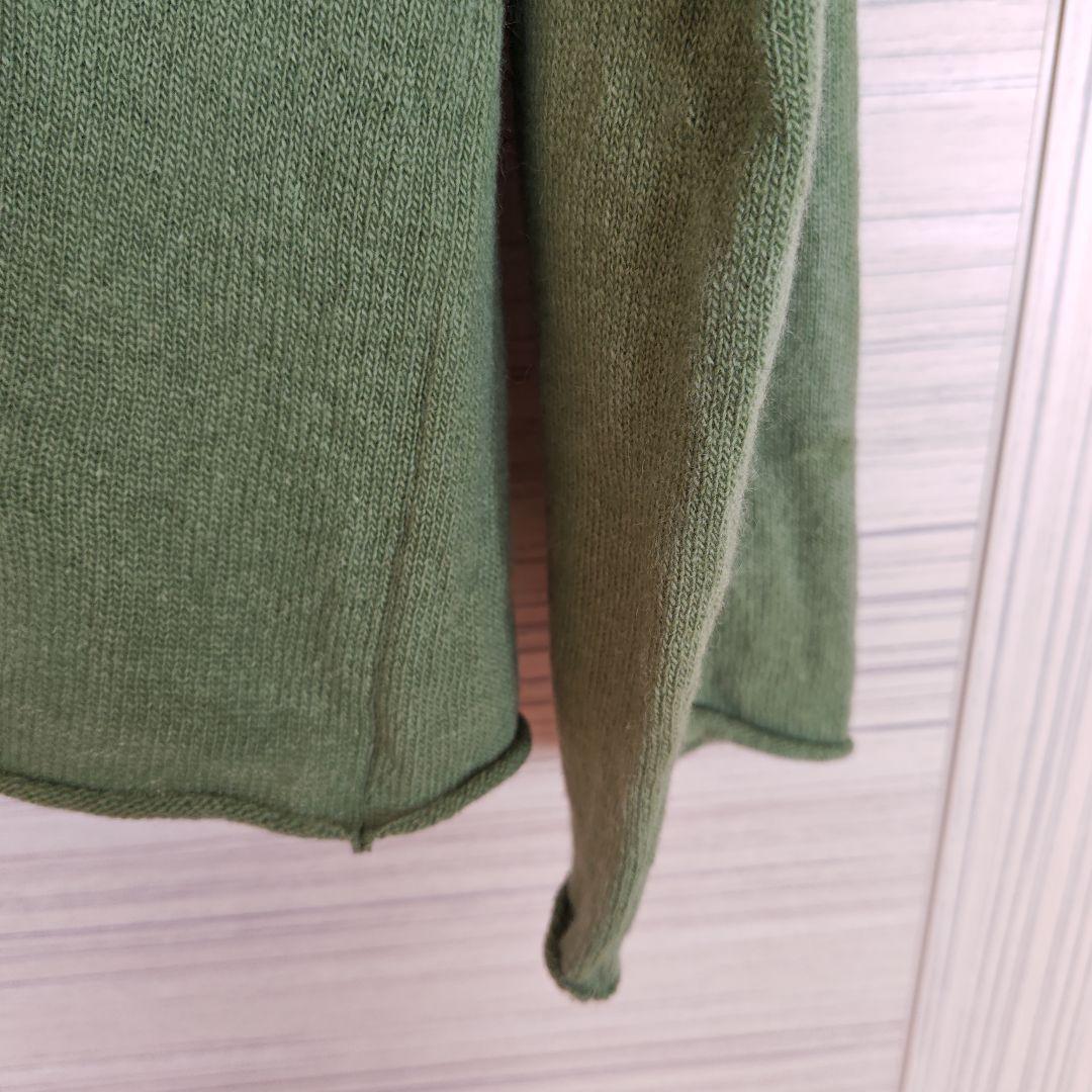 ヨーガンレール　グリーン　プルオーバーニット　ゆったり　アンゴラ混　ババグーリ