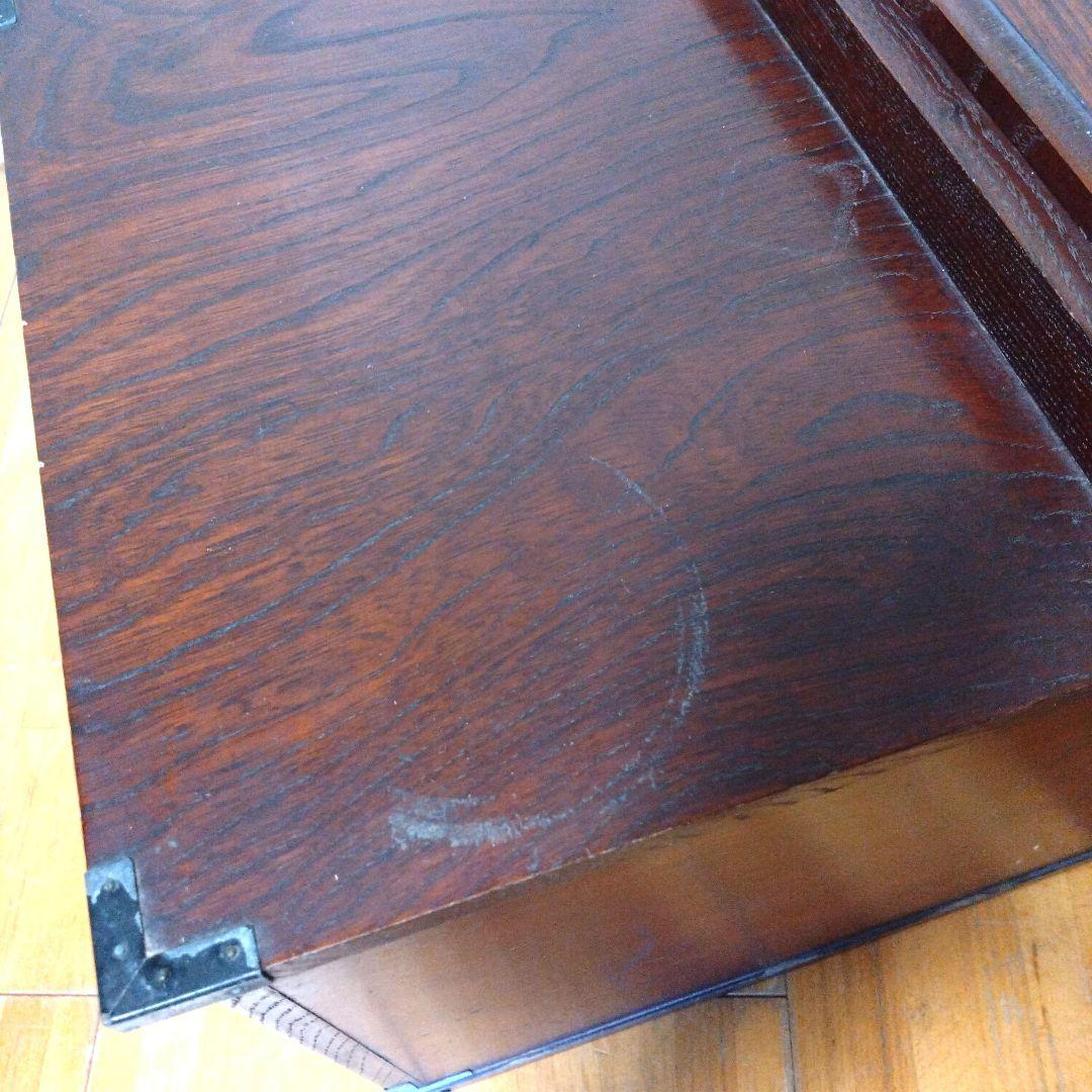 昭和レトロなアンティーク　　木製長火鉢　引き出し付