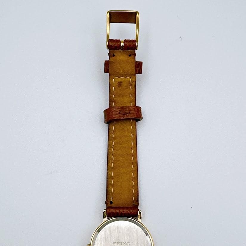 美品 セイコー アベニュー レディース腕時計 クォーツ ゴールド 茶色 動作良好
