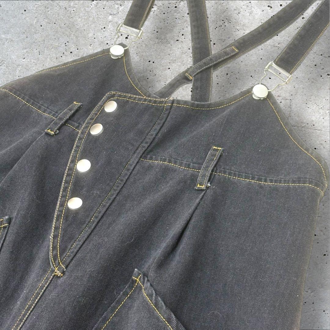 ミカーレミカーレ★ デニムサロペット★ブラック★ゆったり★オーバーオール